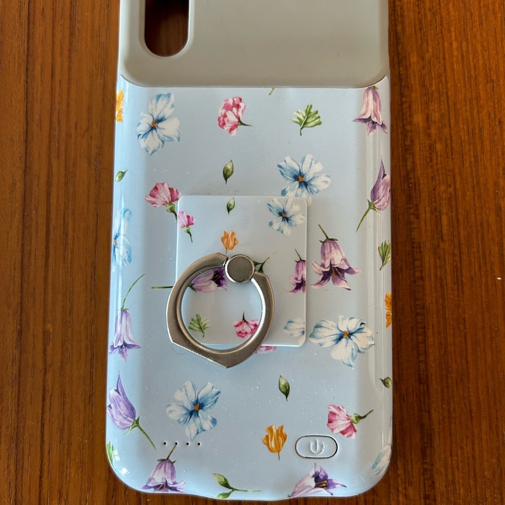 IPhone XR battery case with ring holder. Luxy Lemon.
